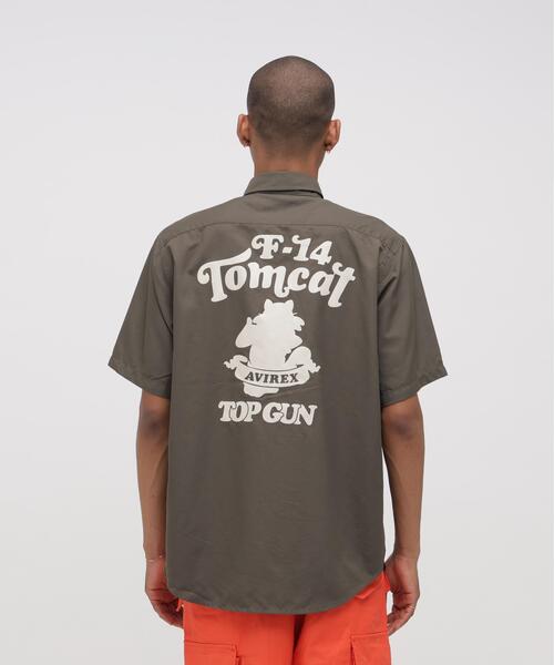 AVIREX(アヴィレックス)の「《WEB&DEPOT限定》S/S TOM CAT SILHOUETTE SHIRT / トムキャット シルエット シャツ / AVIREX / アヴィレックス(シャツ/ブラウス・メンズ・カーキ/ネイビー/オリーブ系・M/L/XL/2XL)」の10枚目の写真