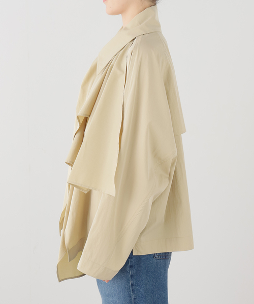 journal standard L'essage(ジャーナルスタンダードレサージュ)の「RECTO/レクト MUFFLER WRAP COAT (YELLOW BEIGE) コート RW26SWCT001BE(その他アウター・レディース・ベージュ・SMALL)」の2枚目の写真