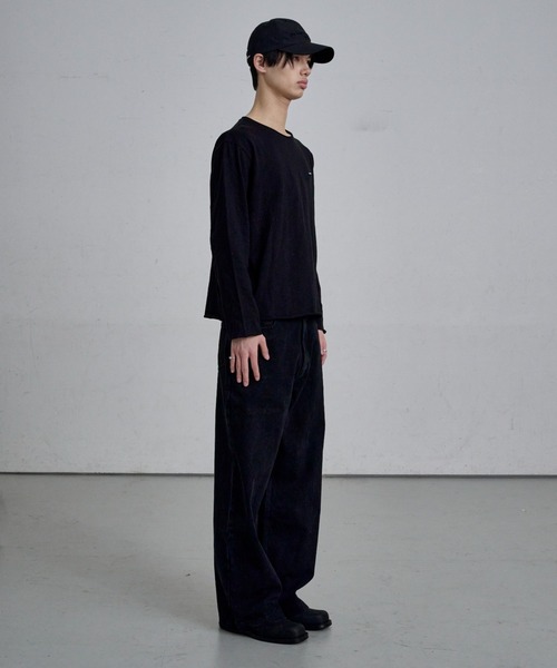 THE CLE(ザクレ)の「RAW EDGE LONG SLEEVE T-SHIRT / ロウエッジロングスリーブTシャツ(Tシャツ/カットソー・メンズ・ブラック/ホワイト・1/2)」の6枚目の写真