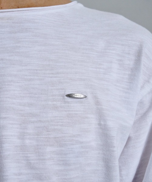 THE CLE(ザクレ)の「RAW EDGE LONG SLEEVE T-SHIRT / ロウエッジロングスリーブTシャツ(Tシャツ/カットソー・メンズ・ブラック/ホワイト・1/2)」の8枚目の写真