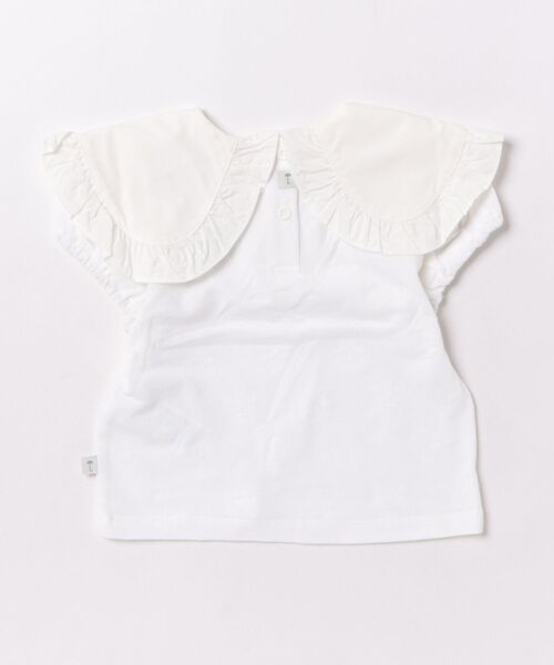 moimoln(モイモルン)の「フラワー刺繍カラートップス(Tシャツ/カットソー・キッズ・オフホワイト・120cm/100cm)」の2枚目の写真