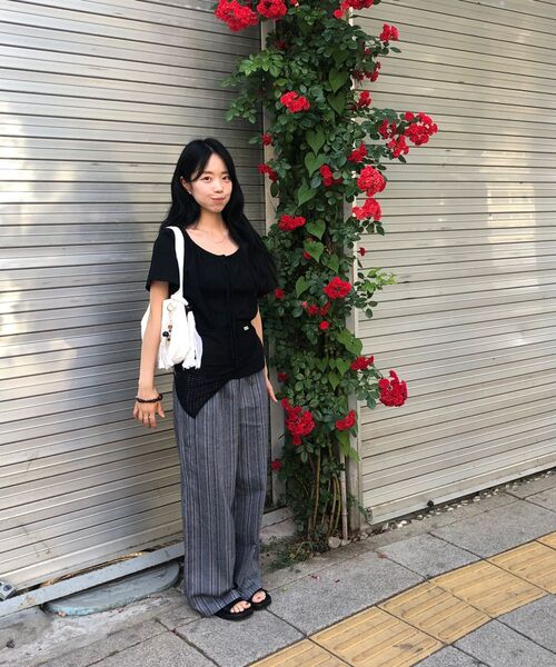 JULIAPEPE(ジュリアペペ)の「String Shirring Blouse (Black)(シャツ/ブラウス・レディース・その他・FREE)」の9枚目の写真