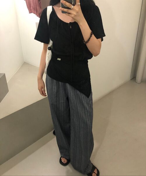 JULIAPEPE(ジュリアペペ)の「String Shirring Blouse (Black)(シャツ/ブラウス・レディース・その他・FREE)」の8枚目の写真