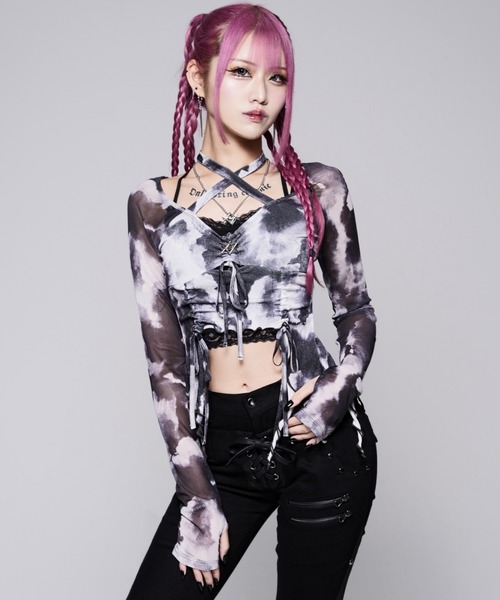 REFLEM(レフレム)の「『REFLEM/レフレム』シャーリングシアートップス(その他トップス・レディース・ブラック/A・L/M)」の5枚目の写真