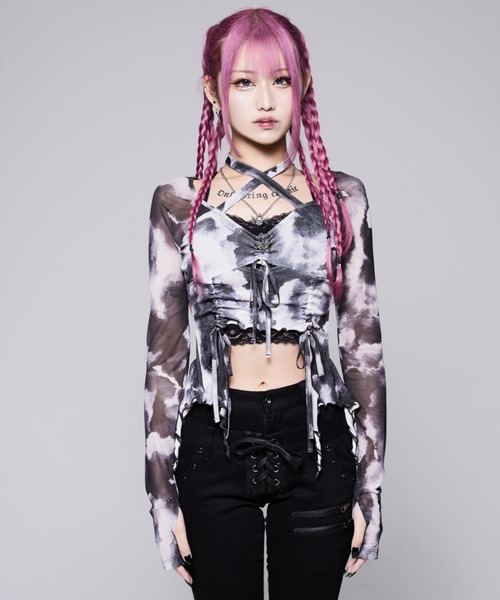 REFLEM(レフレム)の「『REFLEM/レフレム』シャーリングシアートップス(その他トップス・レディース・ブラック/A・L/M)」の6枚目の写真