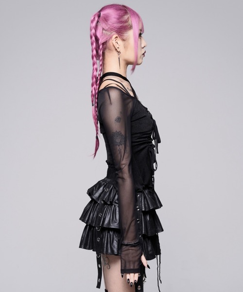 REFLEM(レフレム)の「『REFLEM/レフレム』シャーリングシアートップス(その他トップス・レディース・ブラック/A・L/M)」の12枚目の写真