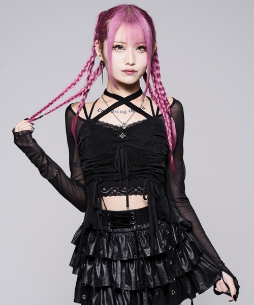 REFLEM(レフレム)の「『REFLEM/レフレム』シャーリングシアートップス(その他トップス・レディース・ブラック/A・L/M)」の10枚目の写真