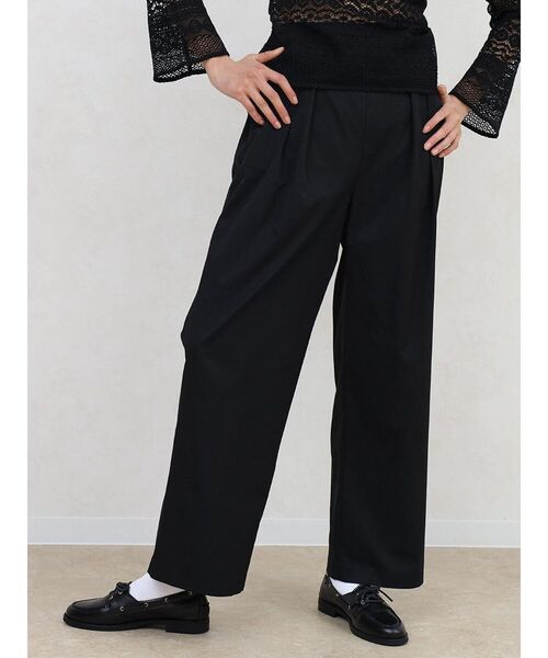 FIKA.（フィーカ）の「Tucked wide easy pants（その他パンツ・レディース・グレー系その他3/ブラック・SMALL/MEDIUM）」の5枚目の写真