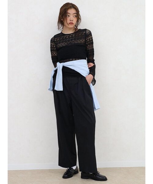FIKA.（フィーカ）の「Tucked wide easy pants（その他パンツ・レディース・グレー系その他3/ブラック・SMALL/MEDIUM）」の11枚目の写真