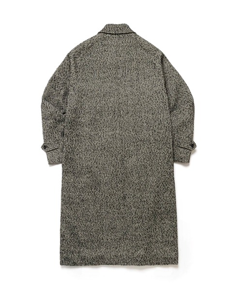 MR.OLIVE(ミスターオリーブ)の「TECH TWEED HERRINGBONE / BALMACAAN COAT /M263127(ステンカラーコート・メンズ・ブラック/ブラック×ホワイト・MEDIUM/SMALL/LARGE)」の12枚目の写真