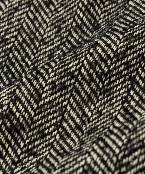MR.OLIVE(ミスターオリーブ)の「TECH TWEED HERRINGBONE / BALMACAAN COAT /M263127(ステンカラーコート・メンズ・ブラック/ブラック×ホワイト・MEDIUM/SMALL/LARGE)」の17枚目の写真