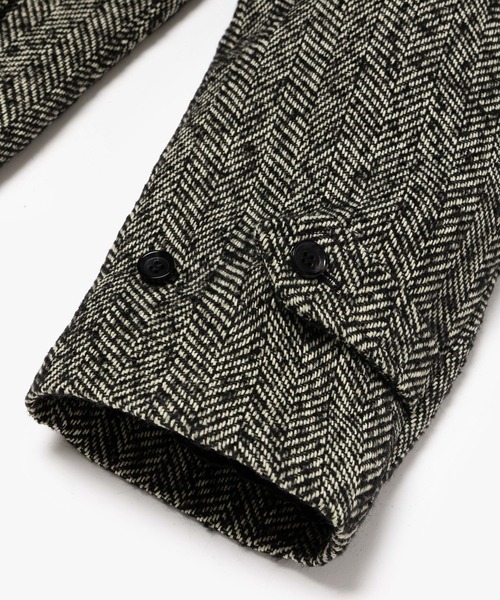 MR.OLIVE(ミスターオリーブ)の「TECH TWEED HERRINGBONE / BALMACAAN COAT /M263127(ステンカラーコート・メンズ・ブラック/ブラック×ホワイト・MEDIUM/SMALL/LARGE)」の19枚目の写真