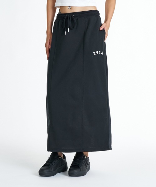 RVCA(ルーカ)の「RVCA ウィメンズ BALANCE BOX LONG SKIRT スカート 【2026年夏モデル】(スカート・レディース・ブラック/ネイビー/ブラウン系その他・SMALL/MEDIUM/LARGE)」の1枚目の写真