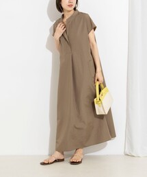 【WEB&一部店舗限定カラー】ウォッシャブルエクセルテックタンブラースタンドカラースキッパーワンピース