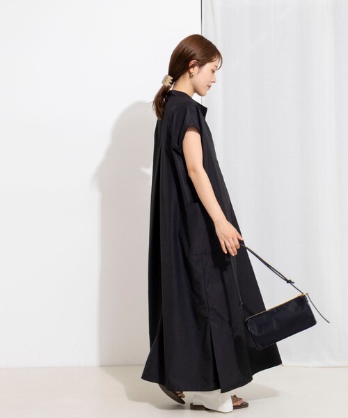 NOLLEY’S(ノーリーズ)の「【WEB&一部店舗限定カラー】ウォッシャブルエクセルテックタンブラースタンドカラースキッパーワンピース(ワンピース・レディース・カーキ/ベージュ系その他2/ブラック・1/2)」の12枚目の写真
