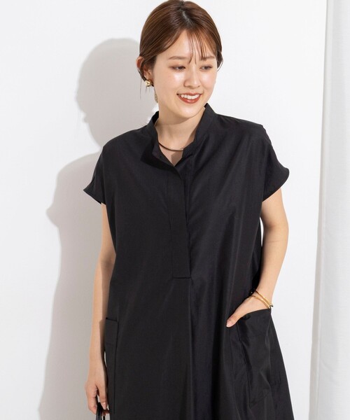 NOLLEY’S(ノーリーズ)の「【WEB&一部店舗限定カラー】ウォッシャブルエクセルテックタンブラースタンドカラースキッパーワンピース(ワンピース・レディース・カーキ/ベージュ系その他2/ブラック・1/2)」の14枚目の写真