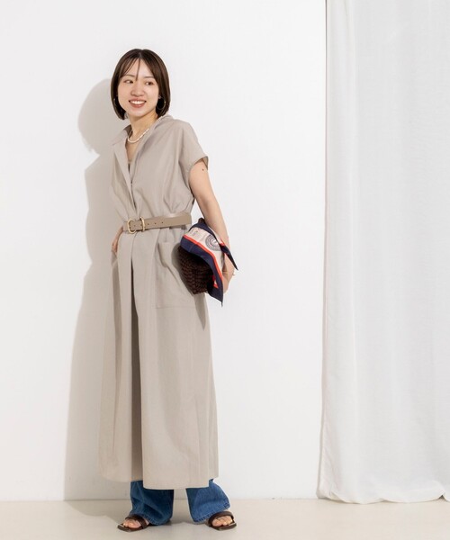 NOLLEY’S(ノーリーズ)の「【WEB&一部店舗限定カラー】ウォッシャブルエクセルテックタンブラースタンドカラースキッパーワンピース(ワンピース・レディース・カーキ/ベージュ系その他2/ブラック・1/2)」の17枚目の写真