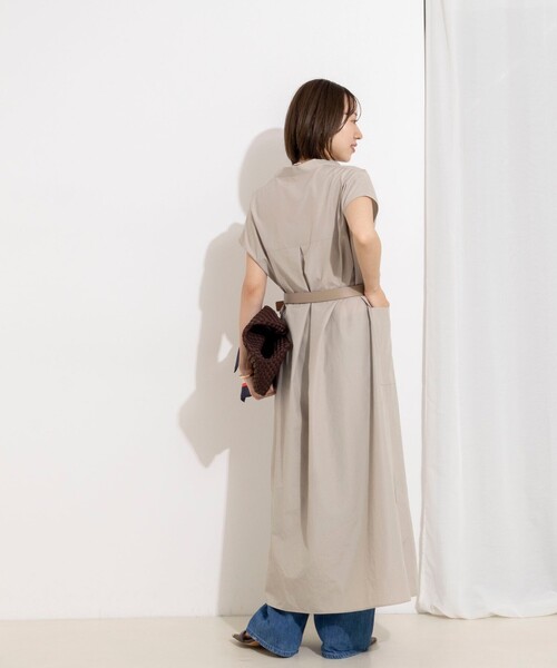 NOLLEY’S(ノーリーズ)の「【WEB&一部店舗限定カラー】ウォッシャブルエクセルテックタンブラースタンドカラースキッパーワンピース(ワンピース・レディース・カーキ/ベージュ系その他2/ブラック・1/2)」の18枚目の写真