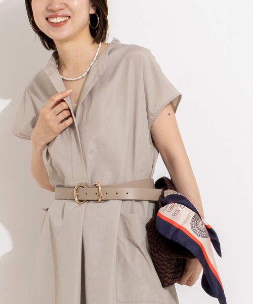 NOLLEY’S(ノーリーズ)の「【WEB&一部店舗限定カラー】ウォッシャブルエクセルテックタンブラースタンドカラースキッパーワンピース(ワンピース・レディース・カーキ/ベージュ系その他2/ブラック・1/2)」の19枚目の写真