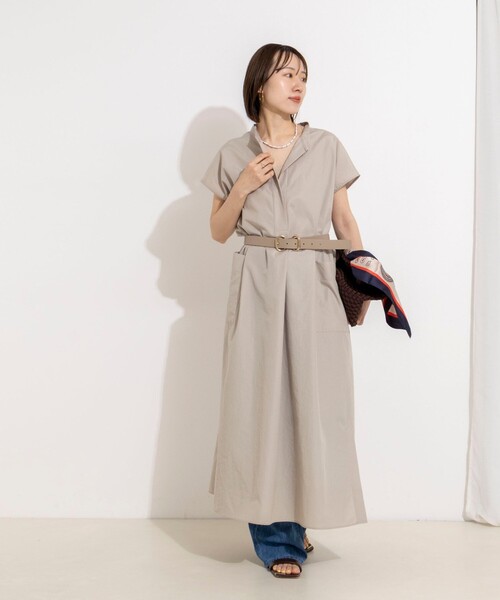 NOLLEY’S(ノーリーズ)の「【WEB&一部店舗限定カラー】ウォッシャブルエクセルテックタンブラースタンドカラースキッパーワンピース(ワンピース・レディース・カーキ/ベージュ系その他2/ブラック・1/2)」の20枚目の写真