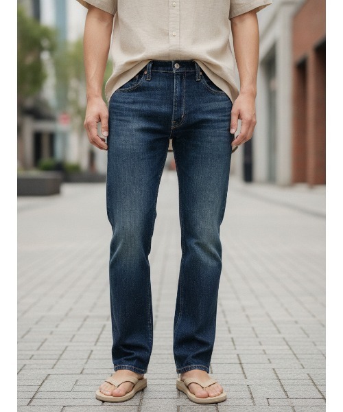 Levi's（リーバイス）の「【LEVI'S/リーバイス】【オールシーズン対応 王道ストレート505 T3 コアベーシック レギュラーストレート オールシーズン ストレッチ 王道シルエット 大人カジュアル ベーシック（デニムパンツ・メンズ・ダークインディゴブルー/ワンウォッシュ・36inch/31inch/34inch/32inch/30inch/29inch/28inch/33inch）」の2枚目の写真