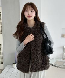 ❤︎ polaura ポローラ トップス ジレ ベスト ❤︎ ソフトラップベルトジレ（ベスト）｜polaura（ポローラ）の