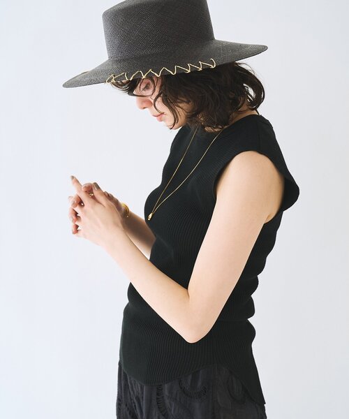 Whim Gazette(ウィムガゼット)の「ワッフルノースリーブプルオーバー(Tシャツ/カットソー・レディース・ベージュ/ブラック/チャコールグレー・FREE)」の21枚目の写真