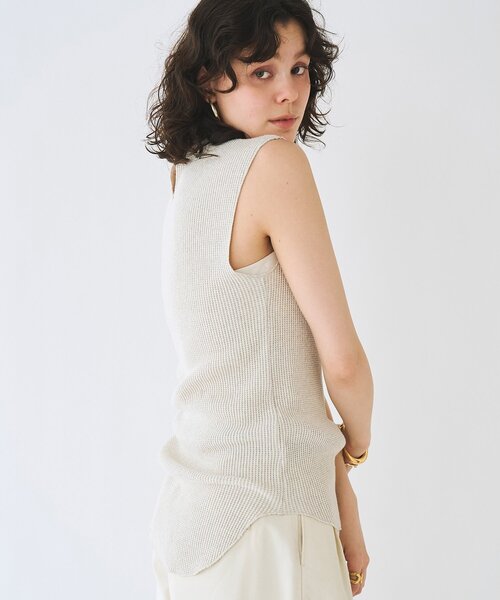 Whim Gazette(ウィムガゼット)の「ワッフルノースリーブプルオーバー(Tシャツ/カットソー・レディース・ベージュ/ブラック/チャコールグレー・FREE)」の17枚目の写真