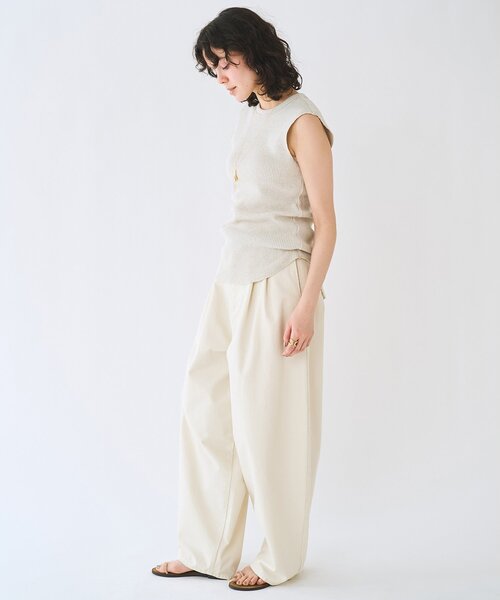 Whim Gazette(ウィムガゼット)の「ワッフルノースリーブプルオーバー(Tシャツ/カットソー・レディース・ベージュ/ブラック/チャコールグレー・FREE)」の14枚目の写真