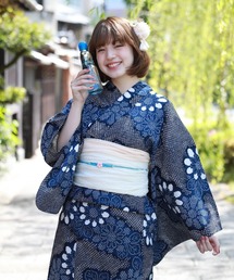 セール】ときめき夏恋浴衣ヘコ帯2点セット（浴衣）｜和なでしこ