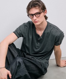 kutir（クティール）の「SNAP BUTTON RIB HENRY NECK T / スナップボタンリブヘンリーネックT 【新色追加】（Tシャツ/カットソー）」