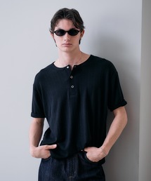 Adoon plain(�A�h�[���v���[��)��SNAP BUTTON RIB HENRY NECK T / �X�i�b�v�{�^�����u�w�����[�l�b�NT(T�V���c/�J�b�g�\�[)