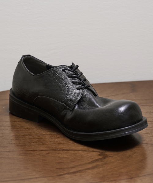 CLAYONG(クレヨン)の「5.5cmリーヴンヴィンテージレザーダービーシューズ(CL0060BK)(ドレスシューズ・メンズ・ブラック・25cm/26cm/27cm/28cm)」の5枚目の写真