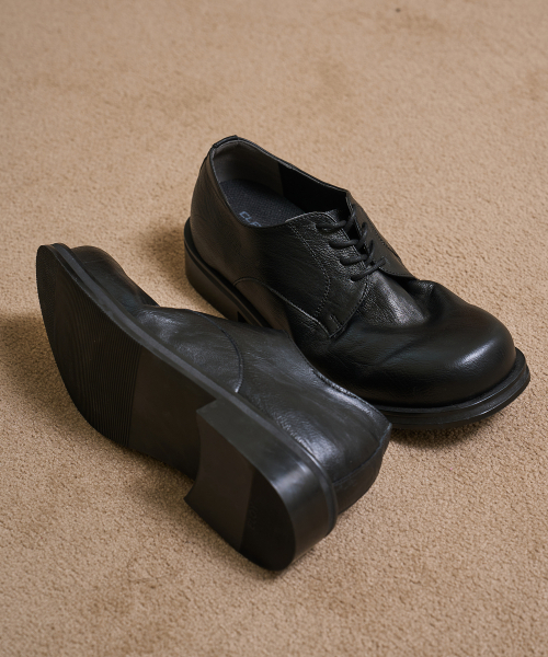 CLAYONG(クレヨン)の「5.5cmリーヴンヴィンテージレザーダービーシューズ(CL0060BK)(ドレスシューズ・メンズ・ブラック・25cm/26cm/27cm/28cm)」の7枚目の写真