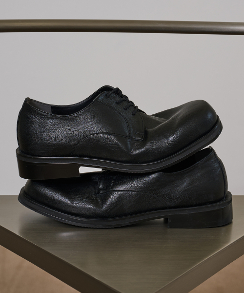 CLAYONG(クレヨン)の「5.5cmリーヴンヴィンテージレザーダービーシューズ(CL0060BK)(ドレスシューズ・メンズ・ブラック・25cm/26cm/27cm/28cm)」の9枚目の写真