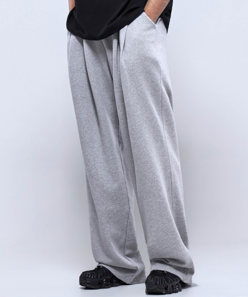 PHYSICAL GARMENTS（フィジカルガーメンツ）の「P2600 ツーピンタックワイドパンツ [2カラー]（スウェットパンツ・メンズ・グレー/ブラック・MEDIUM/LARGE/X-LARGE/XX-LARGE）」の6枚目の写真