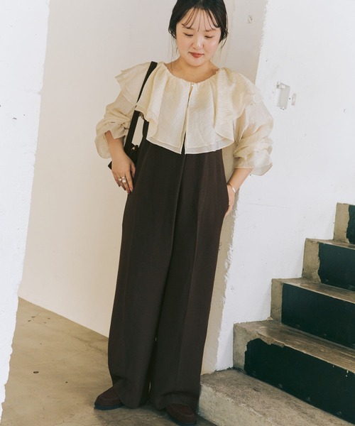 LOWRYS FARM(ローリーズファーム)の「3WAYシフォンブラウス 591459(シャツ/ブラウス・レディース・ブラック/オフホワイト/ブラック系その他/アイボリー・FREE)」の13枚目の写真