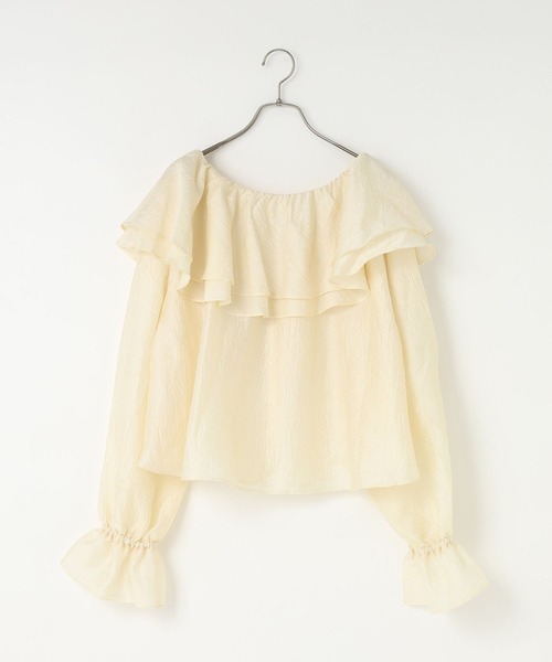 LOWRYS FARM(ローリーズファーム)の「3WAYシフォンブラウス 591459(シャツ/ブラウス・レディース・ブラック/オフホワイト/ブラック系その他/アイボリー・FREE)」の10枚目の写真