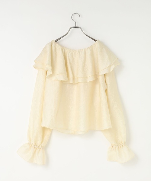 LOWRYS FARM(ローリーズファーム)の「3WAYシフォンブラウス 591459(シャツ/ブラウス・レディース・ブラック/オフホワイト/ブラック系その他/アイボリー・FREE)」の9枚目の写真
