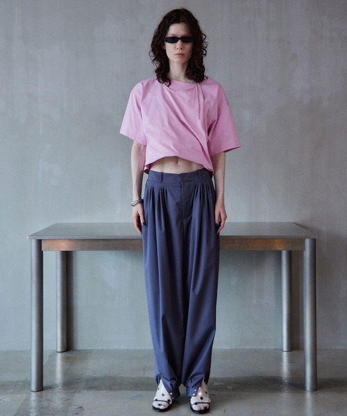 MAISON SPECIAL(メゾンスペシャル)の「Stitching Balloon Pants/スーチングバルーンパンツ(その他パンツ・レディース・ブラック/カーキ/グレー・36/38)」の1枚目の写真