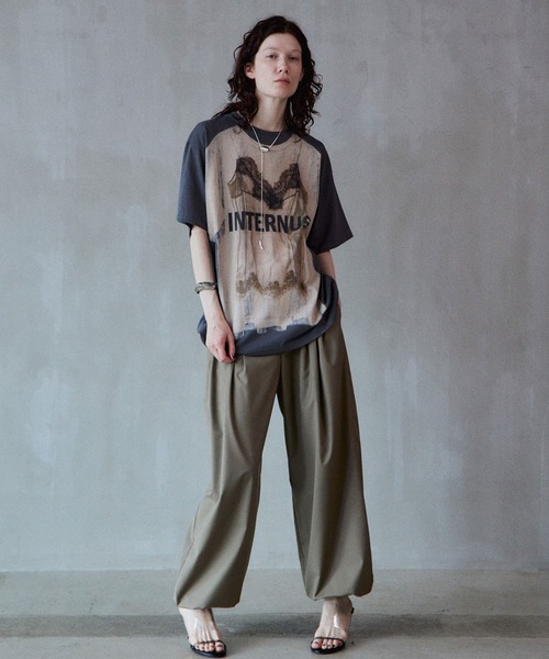 MAISON SPECIAL(メゾンスペシャル)の「Stitching Balloon Pants/スーチングバルーンパンツ(その他パンツ・レディース・ブラック/カーキ/グレー・36/38)」の15枚目の写真