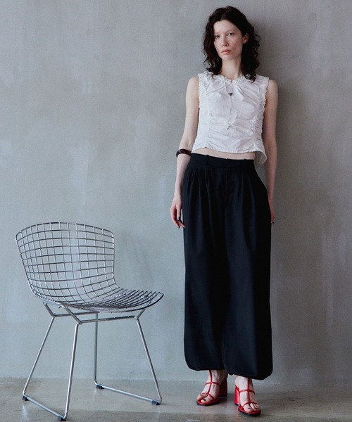 MAISON SPECIAL(メゾンスペシャル)の「Stitching Balloon Pants/スーチングバルーンパンツ(その他パンツ・レディース・ブラック/カーキ/グレー・36/38)」の14枚目の写真