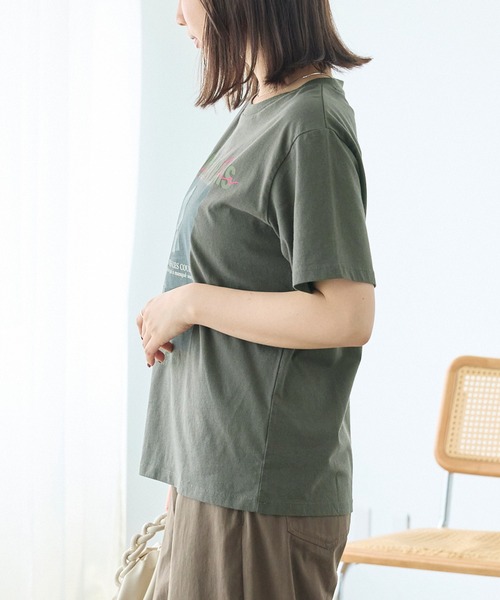 TRICOMER(トリコメル)の「【TRICOMER】VOYAGE A PARIS GIRL TEE|フォトT/ロゴT(Tシャツ/カットソー・レディース・ホワイト/チャコールグレー・F)」の8枚目の写真