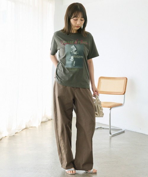TRICOMER(トリコメル)の「【TRICOMER】VOYAGE A PARIS GIRL TEE|フォトT/ロゴT(Tシャツ/カットソー・レディース・ホワイト/チャコールグレー・F)」の10枚目の写真