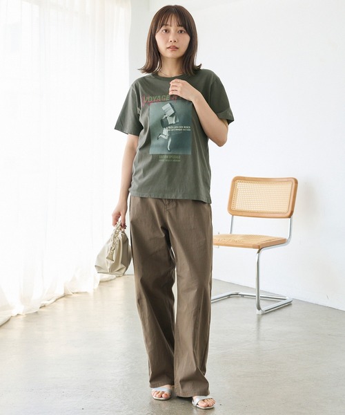 TRICOMER(トリコメル)の「【TRICOMER】VOYAGE A PARIS GIRL TEE|フォトT/ロゴT(Tシャツ/カットソー・レディース・ホワイト/チャコールグレー・F)」の11枚目の写真