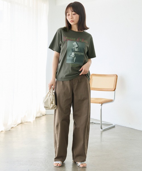 TRICOMER(トリコメル)の「【TRICOMER】VOYAGE A PARIS GIRL TEE|フォトT/ロゴT(Tシャツ/カットソー・レディース・ホワイト/チャコールグレー・F)」の12枚目の写真