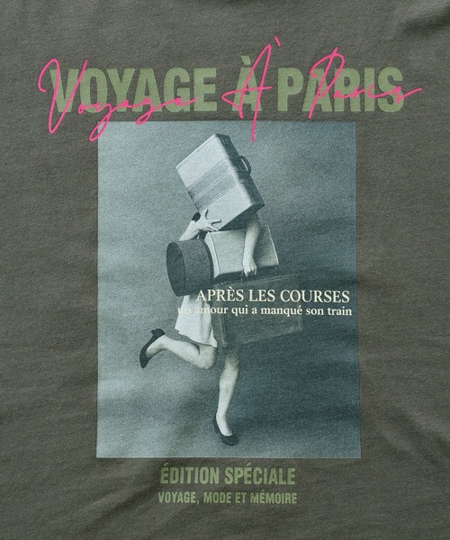 TRICOMER(トリコメル)の「【TRICOMER】VOYAGE A PARIS GIRL TEE|フォトT/ロゴT(Tシャツ/カットソー・レディース・ホワイト/チャコールグレー・F)」の17枚目の写真