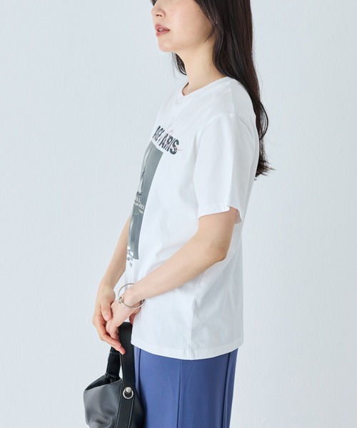 TRICOMER(トリコメル)の「【TRICOMER】VOYAGE A PARIS GIRL TEE|フォトT/ロゴT(Tシャツ/カットソー・レディース・ホワイト/チャコールグレー・F)」の21枚目の写真