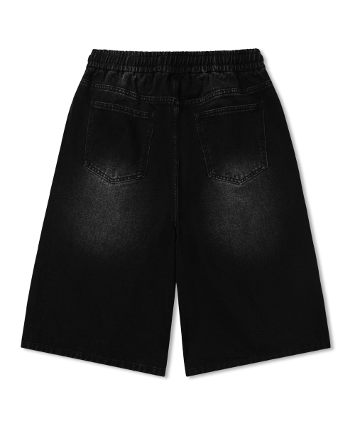 GRAYBLVD（グレイブラバット）の「ドドワイドデニムバンディングショーツ (2COLOR)（その他パンツ・レディース・ブラック/ブルー・MEDIUM/LARGE/X-LARGE）」の3枚目の写真