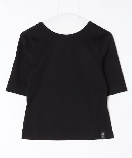 Sov.(ソブ)の「ストレッチフライスバックオープンカットソー(Tシャツ/カットソー・レディース・ブラック/サックスブルー・36/38)」の18枚目の写真